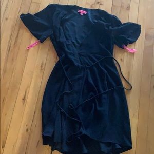 Black Betsey Johnson wrap dress